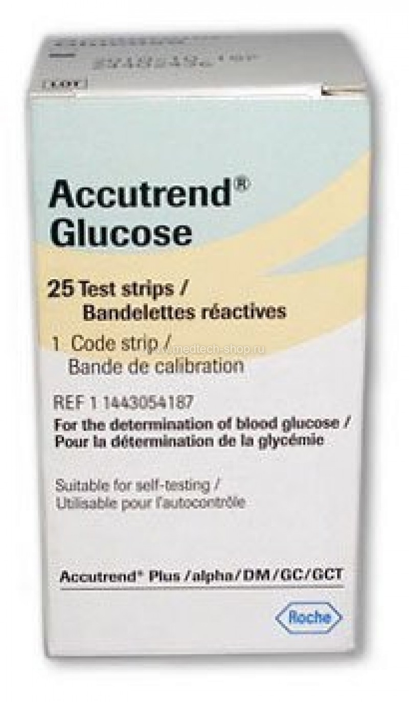 Тест-полоски Accutrend Глюкоза 25 шт.