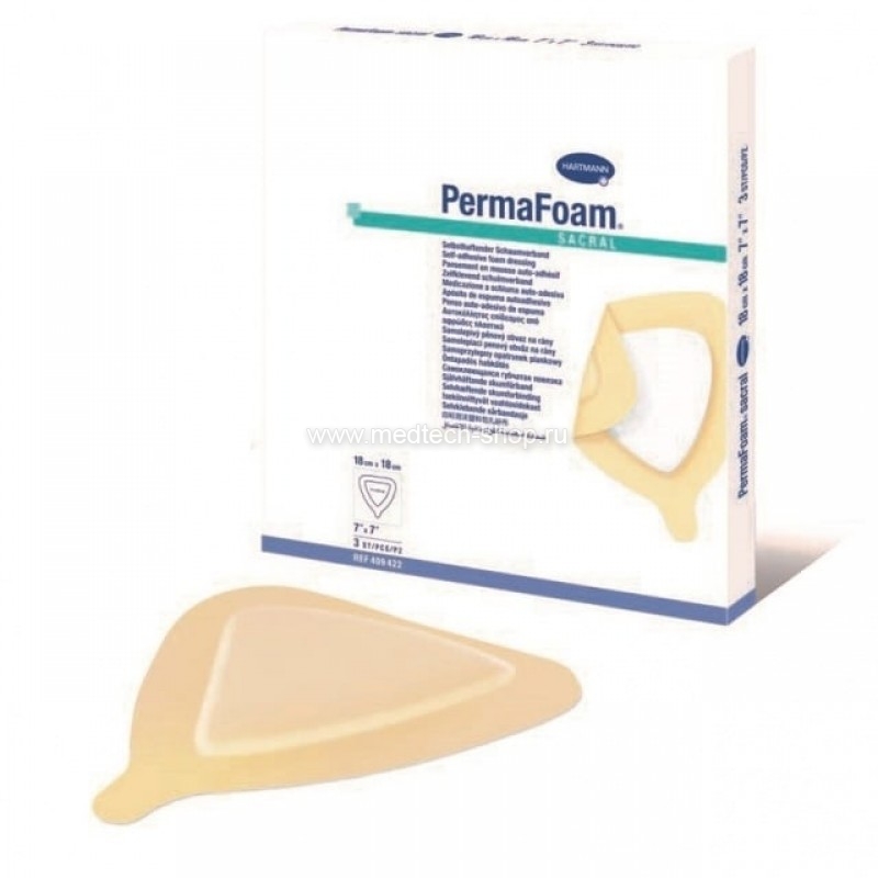 PermaFoam® sacral / ПемаФом сакрал - губчатые повязки на область крестца, 18 х 18 см