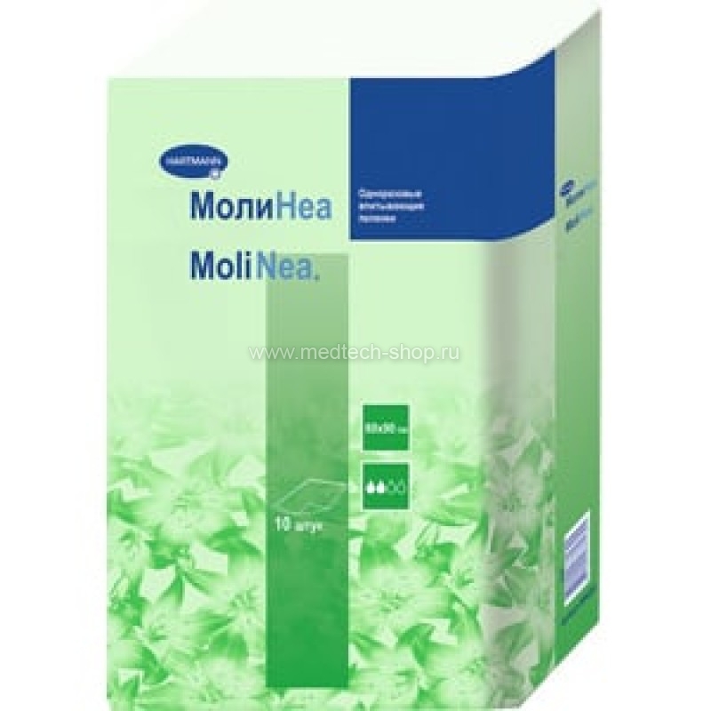 MoliNea - МолиНеа - Впитывающие пеленки: размер 60 х 90 см, 10 шт