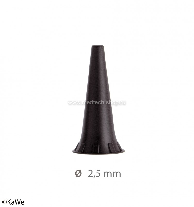 Воронки многоразовые, черные Ø 2.5 мм, 10 шт. в пластике